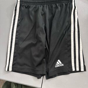 Adidas Black Shorts with White Accents